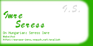 imre seress business card